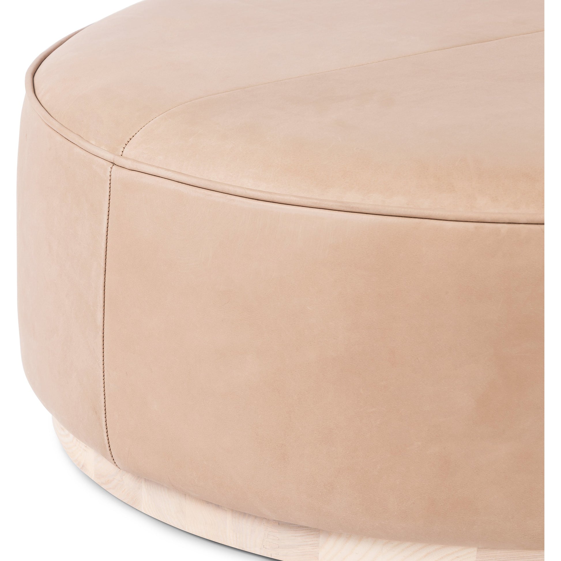 Sinclair Large Round Ottoman by Four Hands. Made from unique in a modern style.