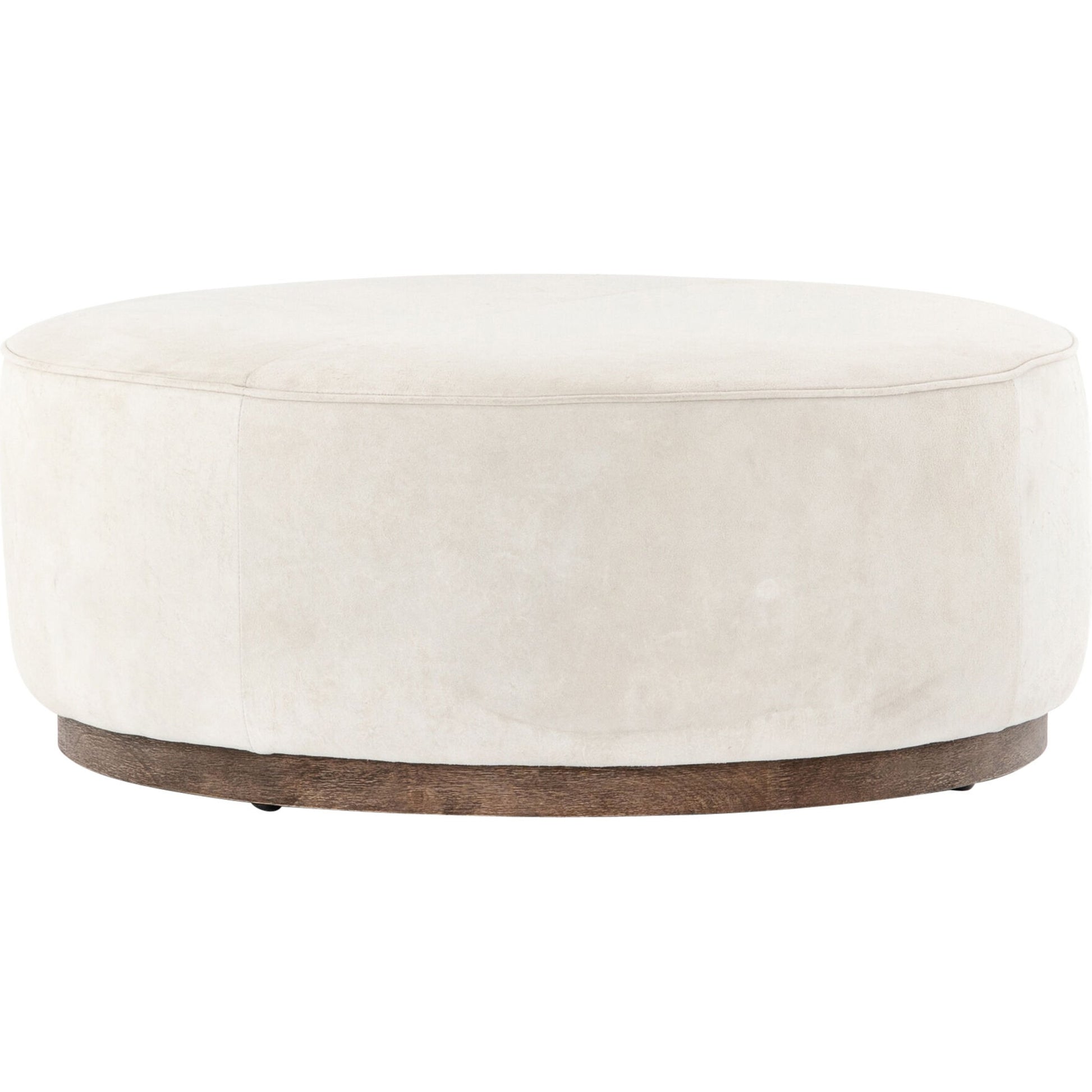 Sinclair Large Round Ottoman by Four Hands. Made from unique in a modern style.