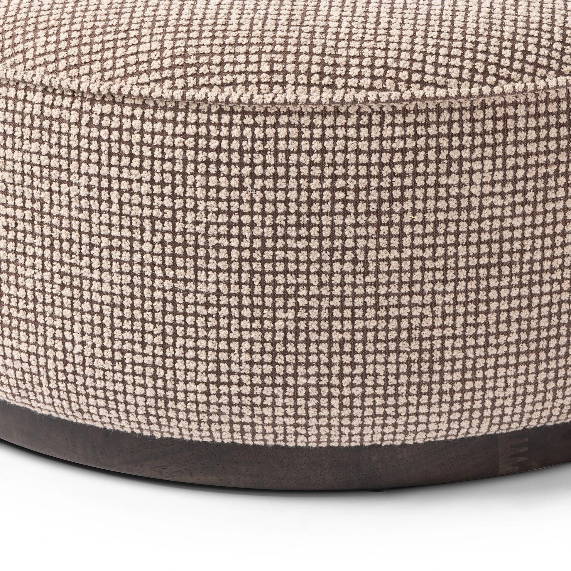 Sinclair Large Round Ottoman by Four Hands. Made from unique in a modern style.