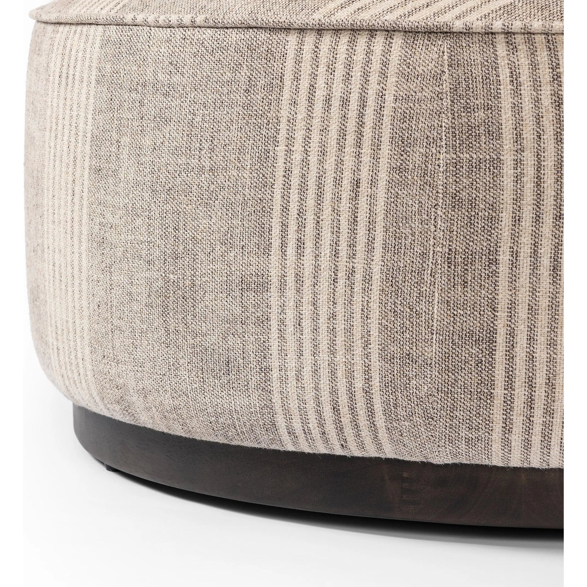 Sinclair Large Round Ottoman by Four Hands. Made from unique in a modern style.