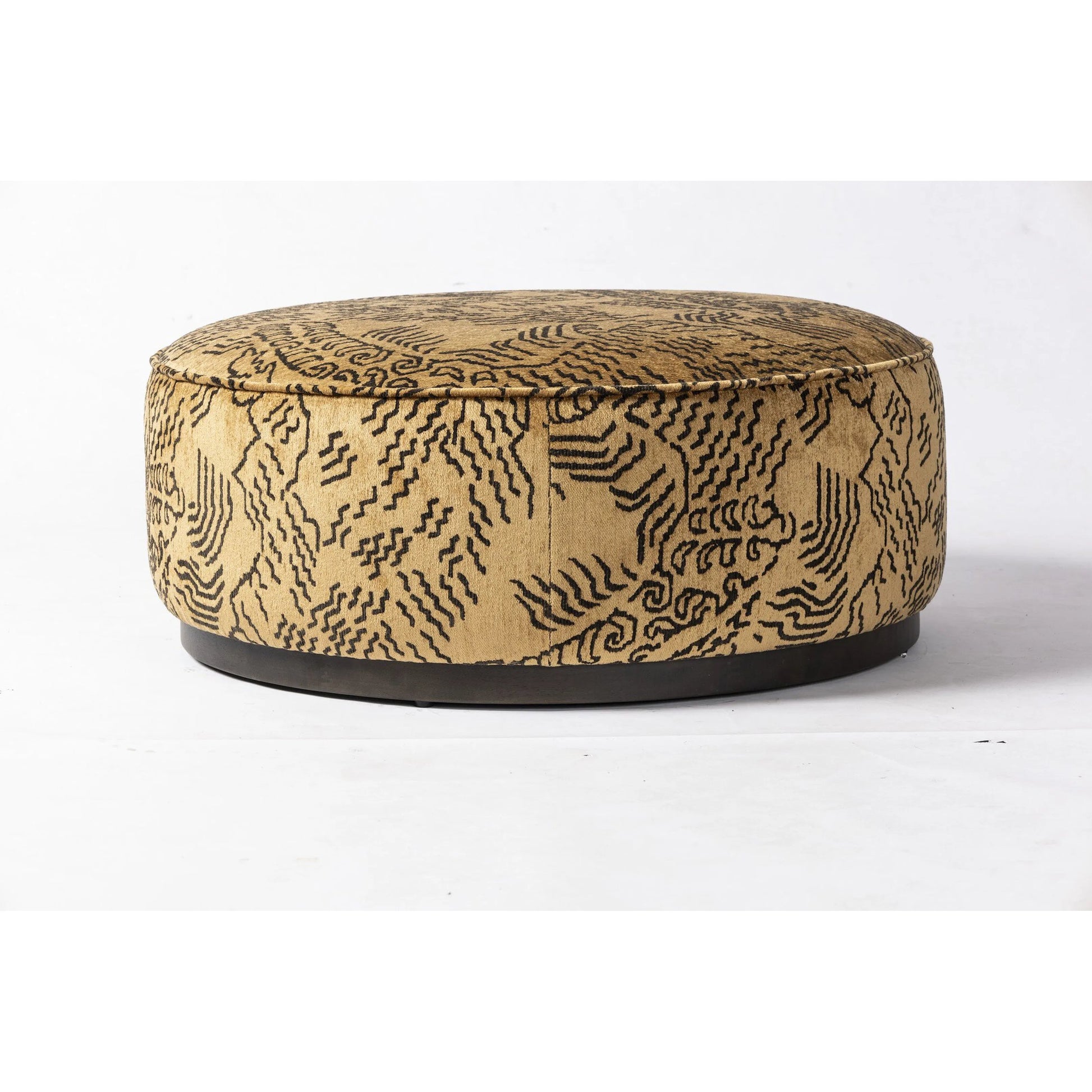 Sinclair Large Round Ottoman by Four Hands. Made from unique in a modern style.