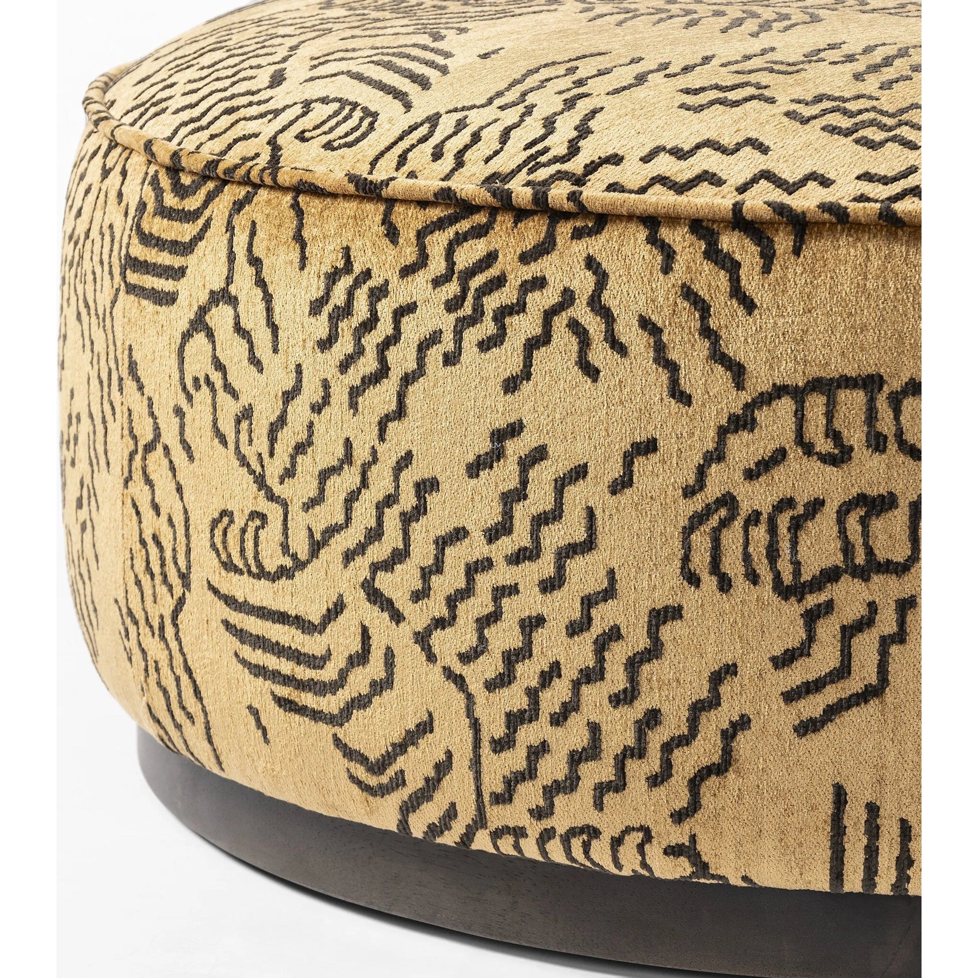 Sinclair Large Round Ottoman by Four Hands. Made from unique in a modern style.