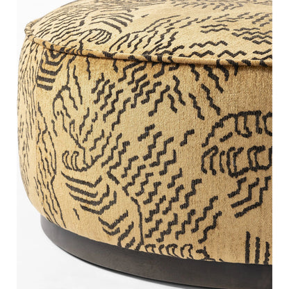 Sinclair Large Round Ottoman by Four Hands. Made from unique in a modern style.