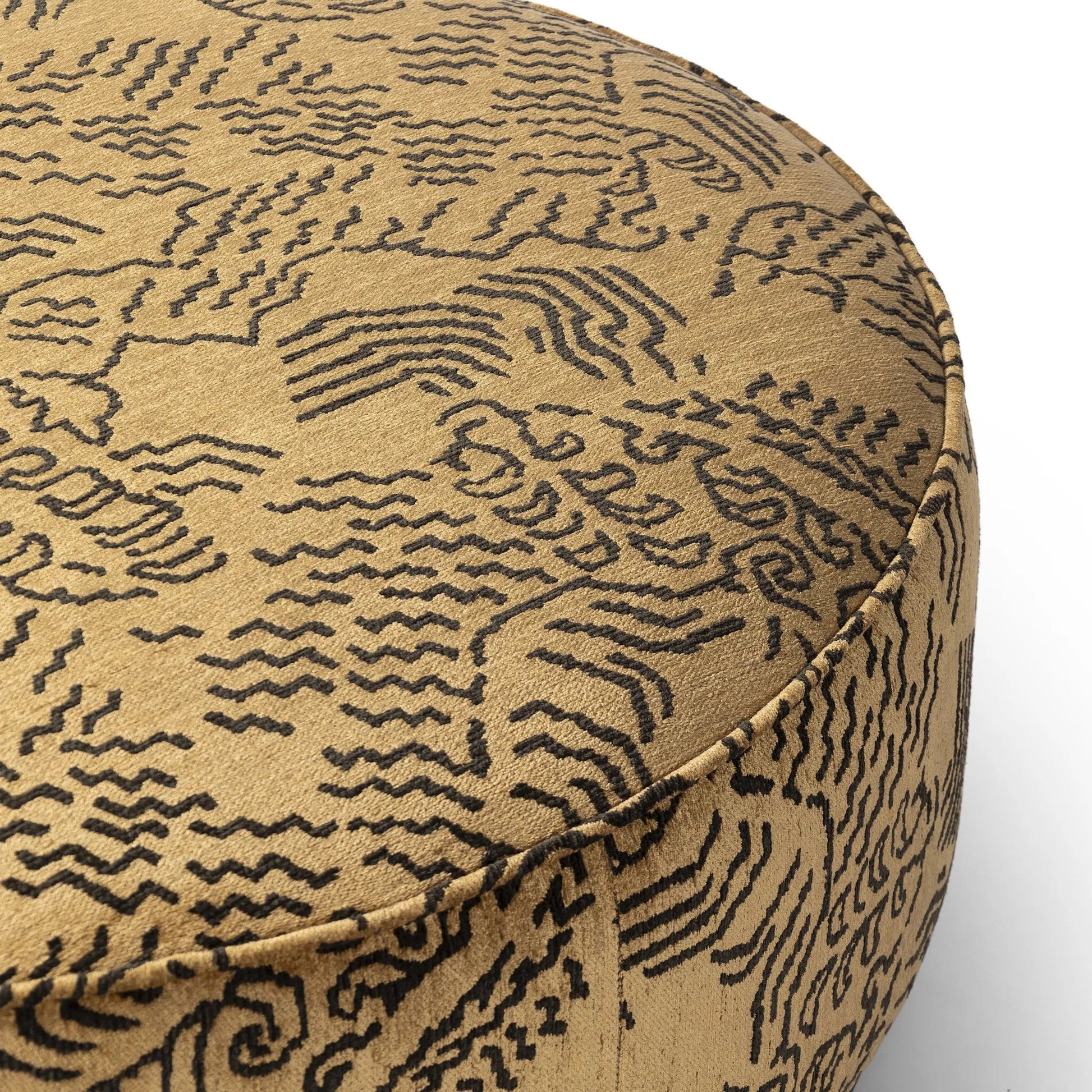 Sinclair Large Round Ottoman by Four Hands. Made from unique in a modern style.