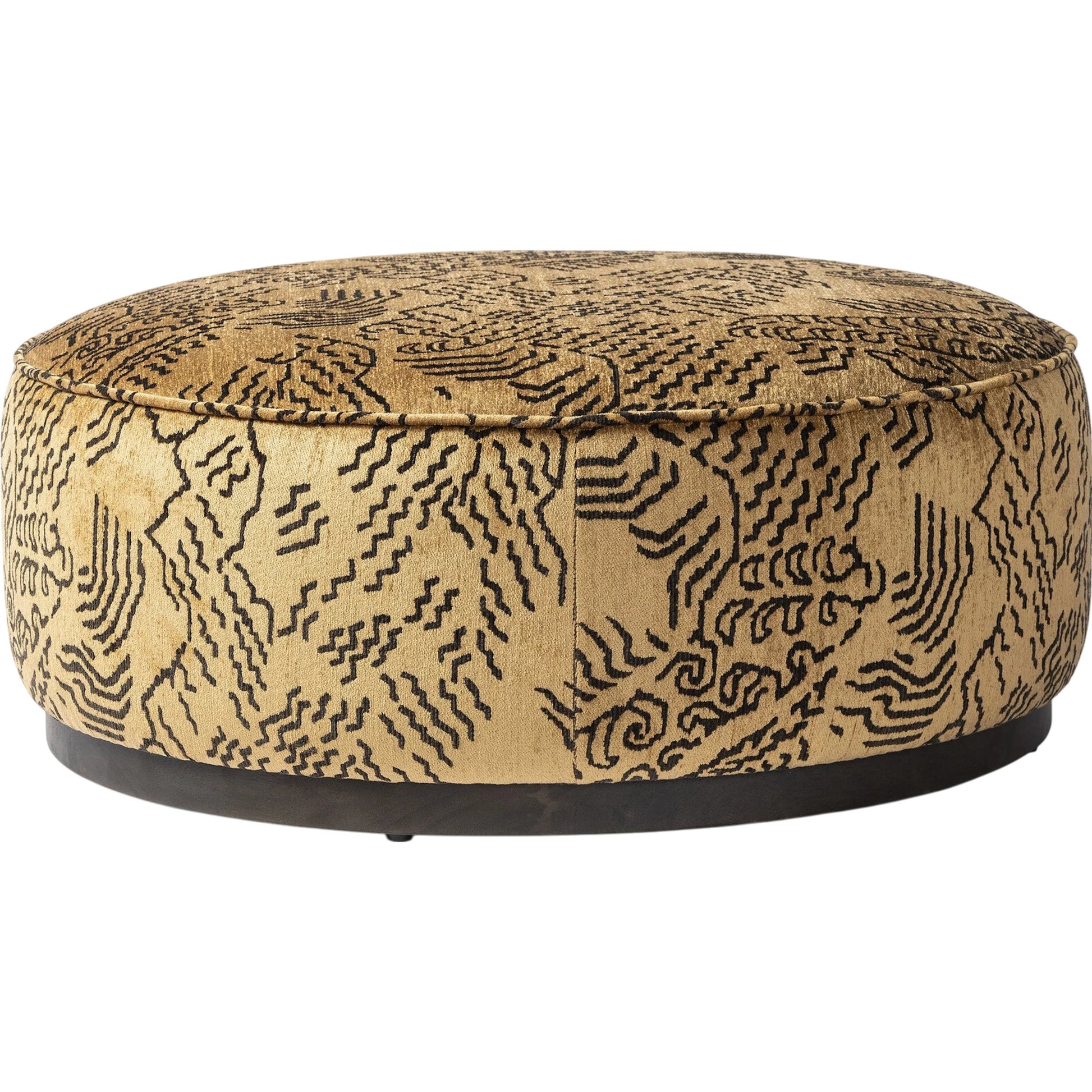 Sinclair Large Round Ottoman by Four Hands. Made from unique in a modern style.