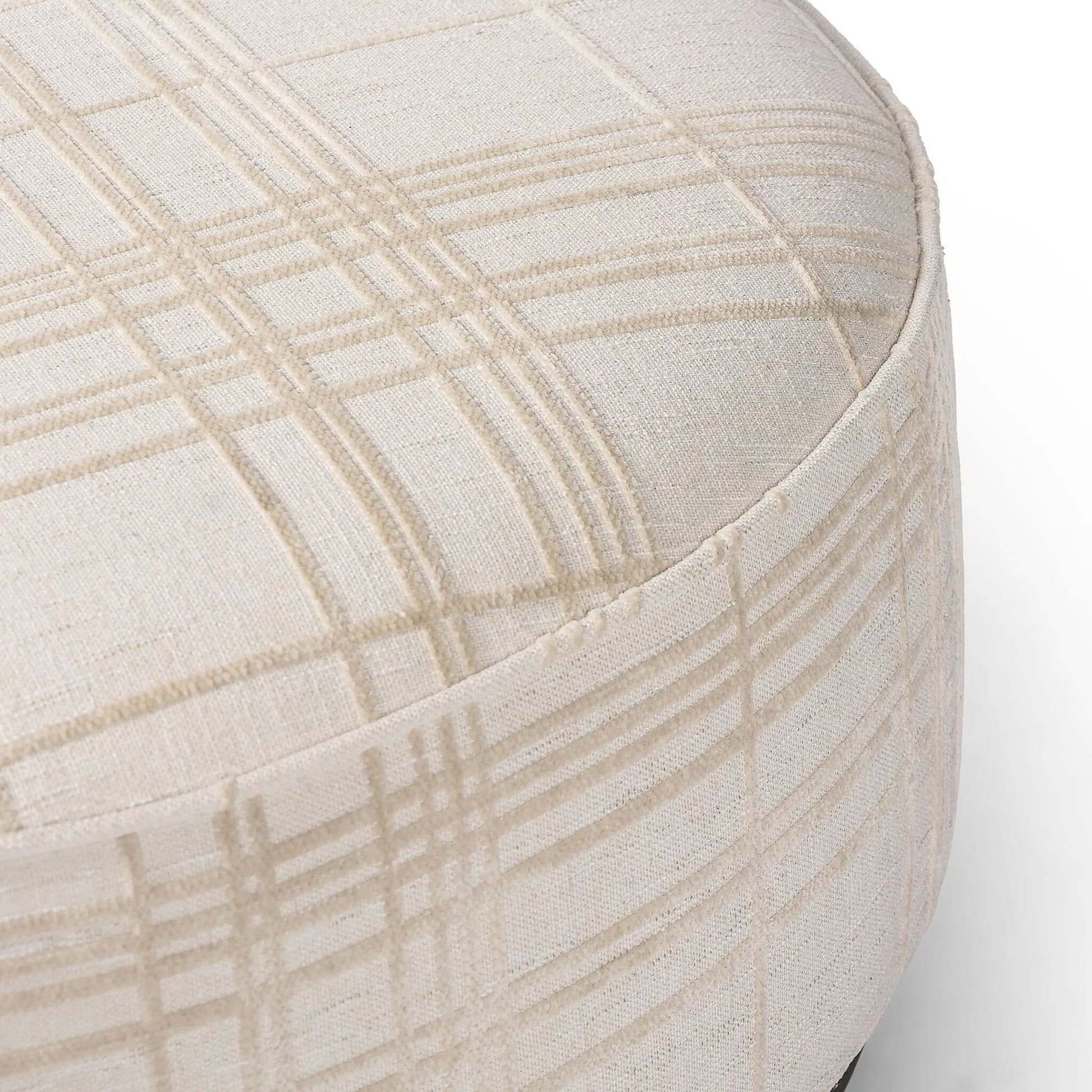 Sinclair Large Round Ottoman by Four Hands. Made from unique in a modern style.