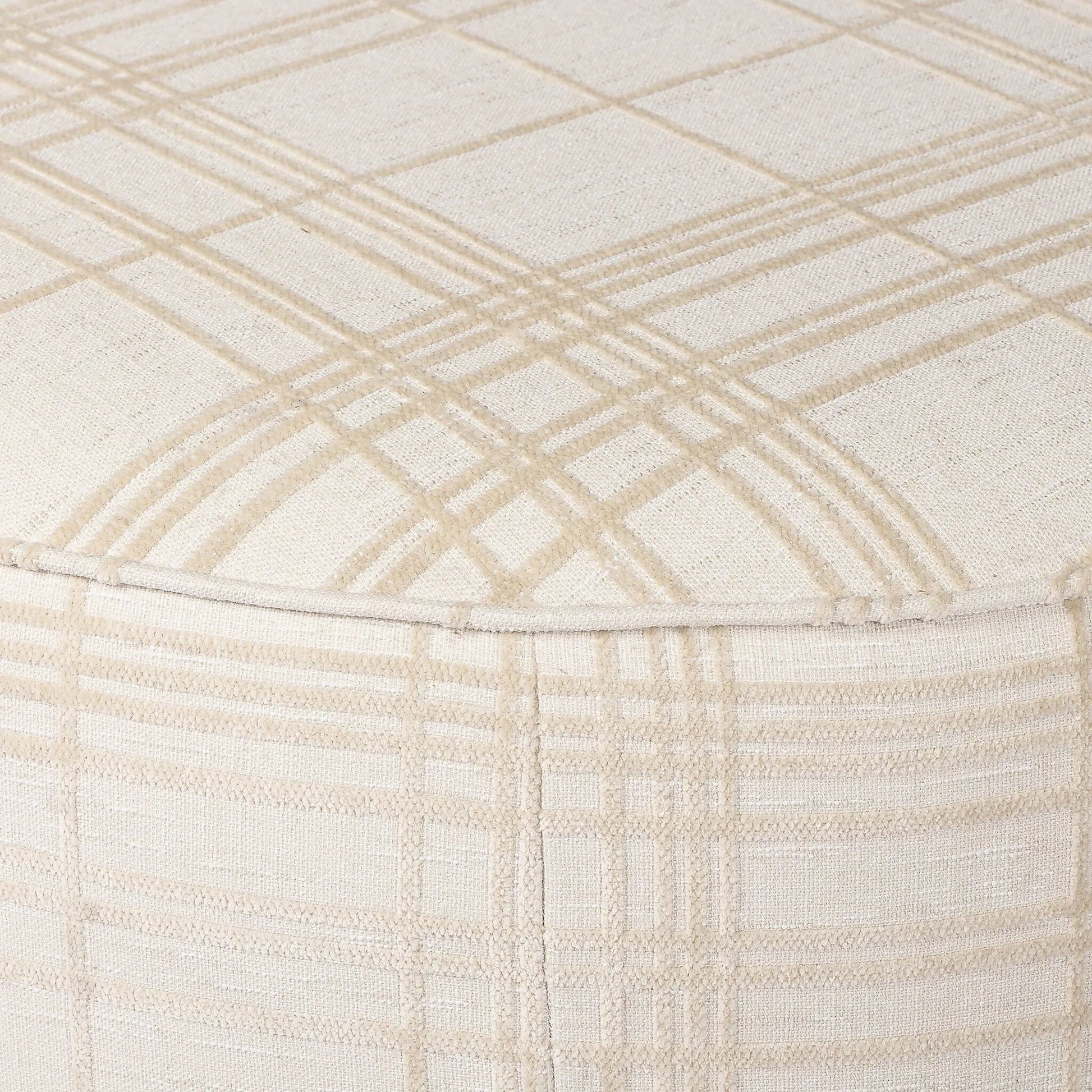 Sinclair Large Round Ottoman by Four Hands. Made from unique in a modern style.