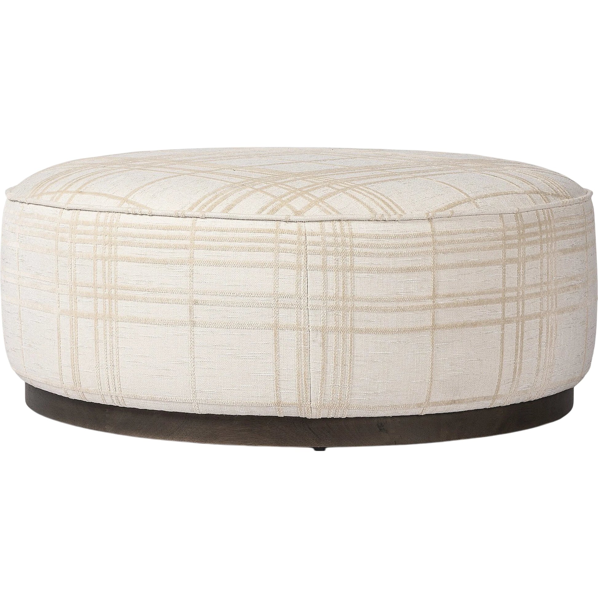 Sinclair Large Round Ottoman by Four Hands. Made from unique in a modern style.