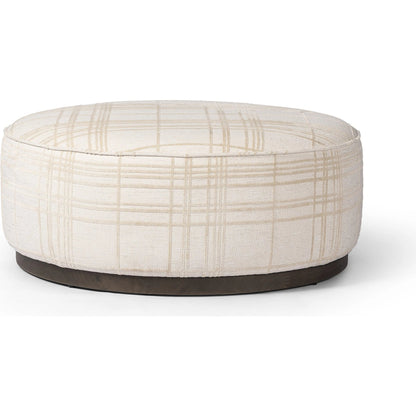 Sinclair Large Round Ottoman by Four Hands. Made from unique in a modern style.