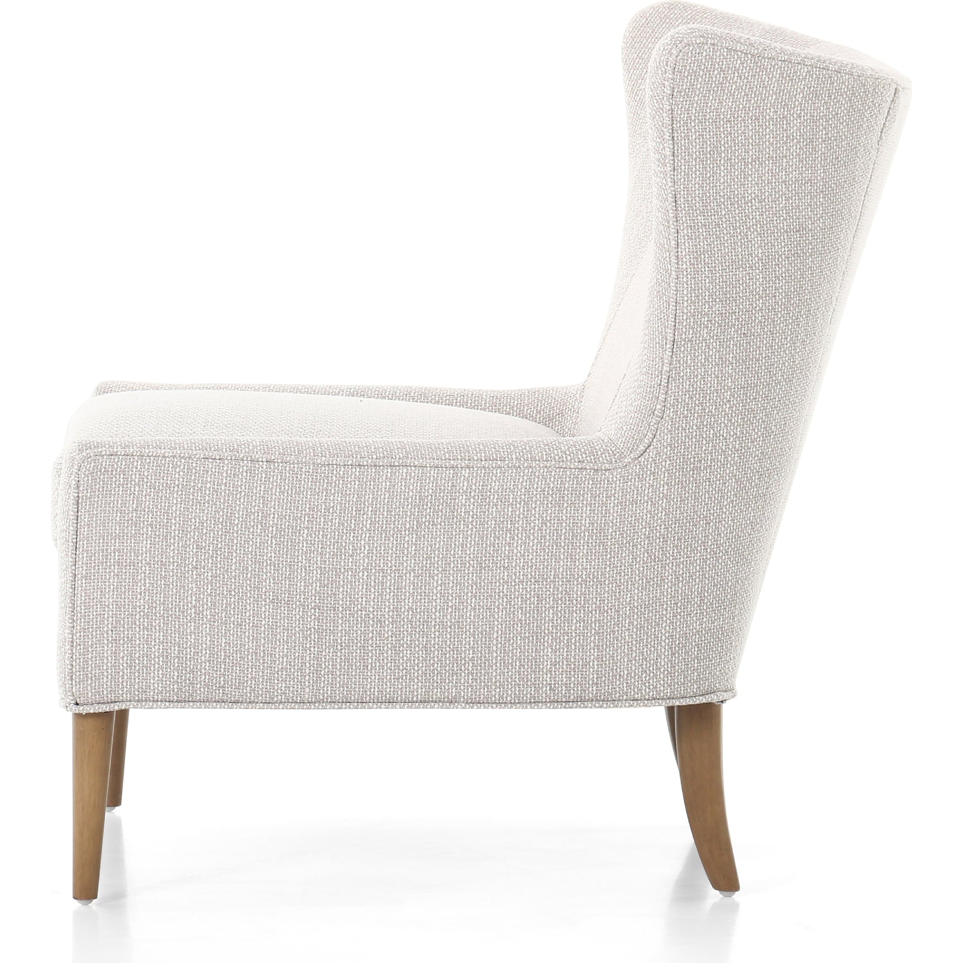 Marlow Wing Chair by Four Hands. Made from top grain leather, solid parawood, 100% polyester in a modern style.