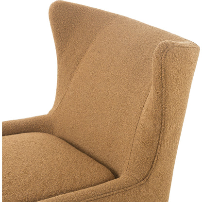Marlow Wing Chair by Four Hands. Made from top grain leather, solid parawood, 100% polyester in a modern style.