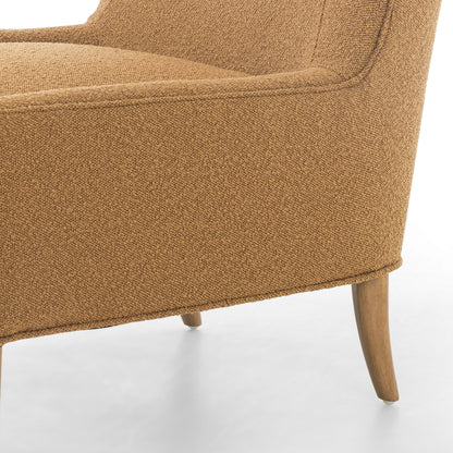 Marlow Wing Chair by Four Hands. Made from top grain leather, solid parawood, 100% polyester in a modern style.