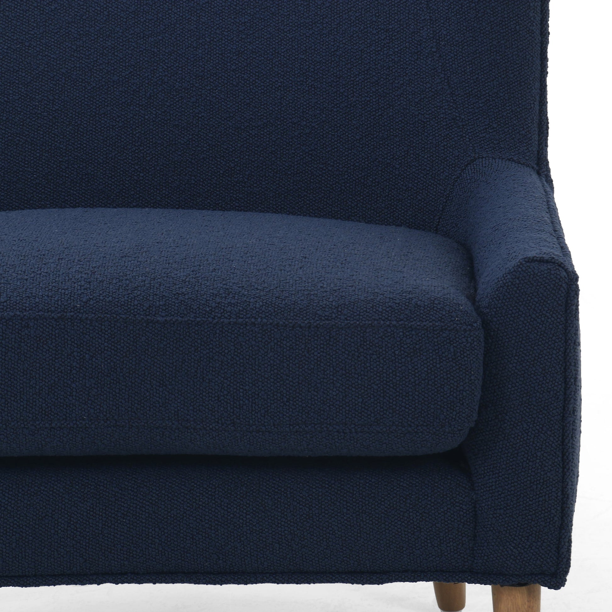 Marlow Wing Chair by Four Hands. Made from top grain leather, solid parawood, 100% polyester in a modern style.