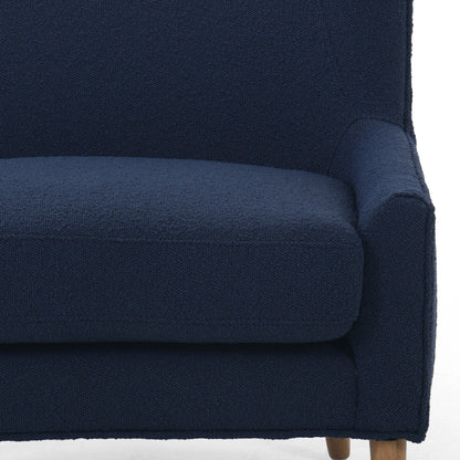 Marlow Wing Chair by Four Hands. Made from top grain leather, solid parawood, 100% polyester in a modern style.