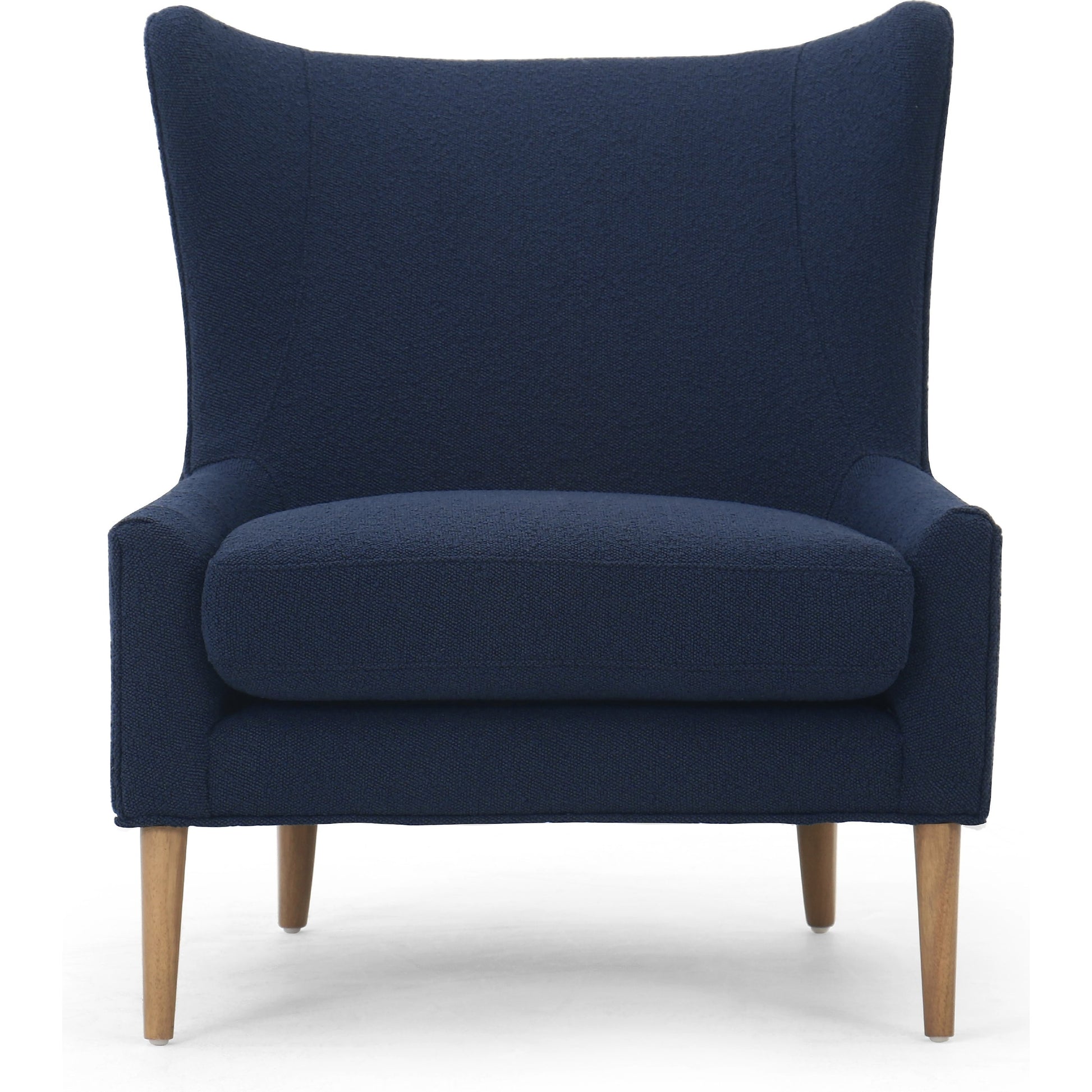 Marlow Wing Chair by Four Hands. Made from top grain leather, solid parawood, 100% polyester in a modern style.