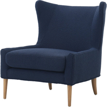 Marlow Wing Chair by Four Hands. Made from top grain leather, solid parawood, 100% polyester in a modern style.