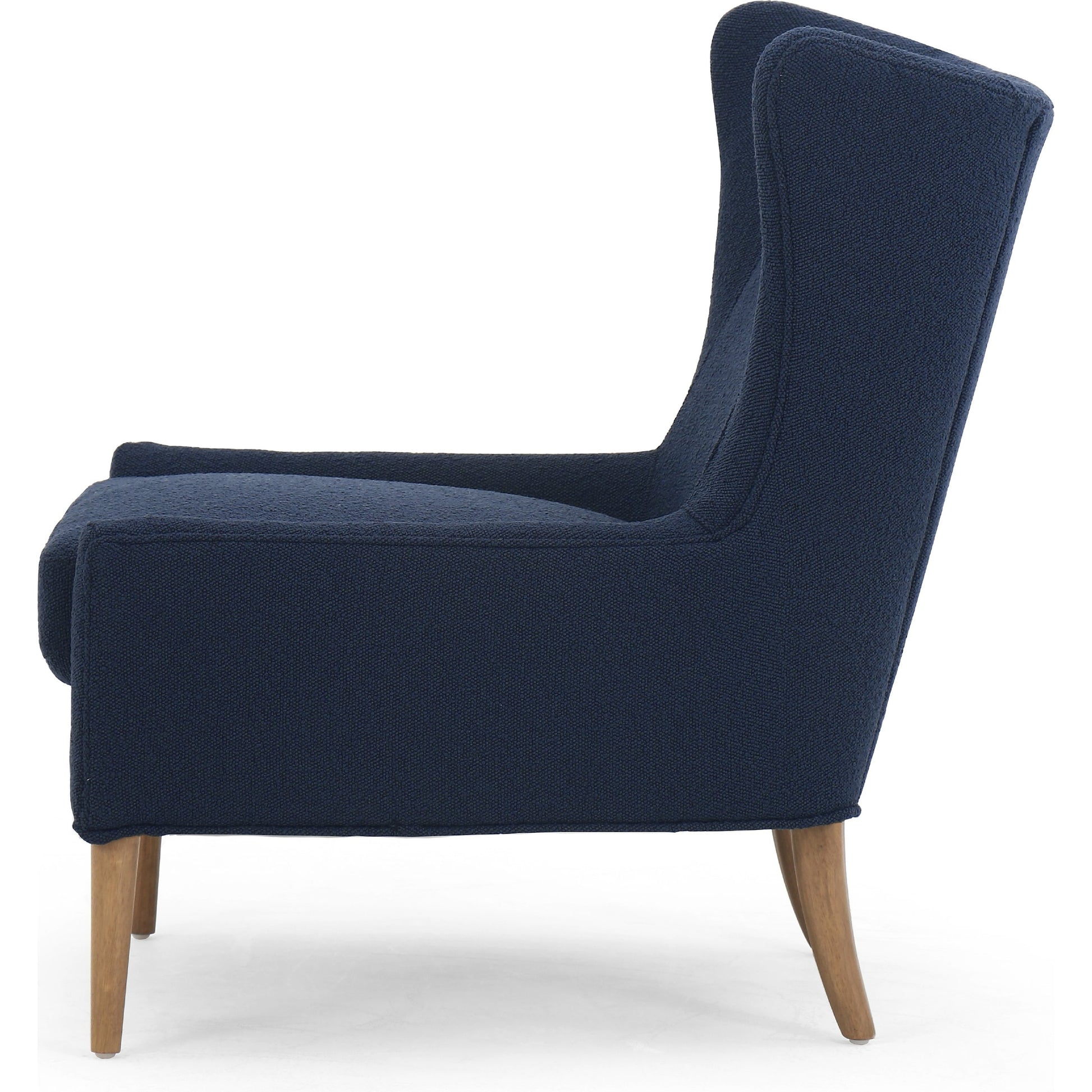 Marlow Wing Chair by Four Hands. Made from top grain leather, solid parawood, 100% polyester in a modern style.