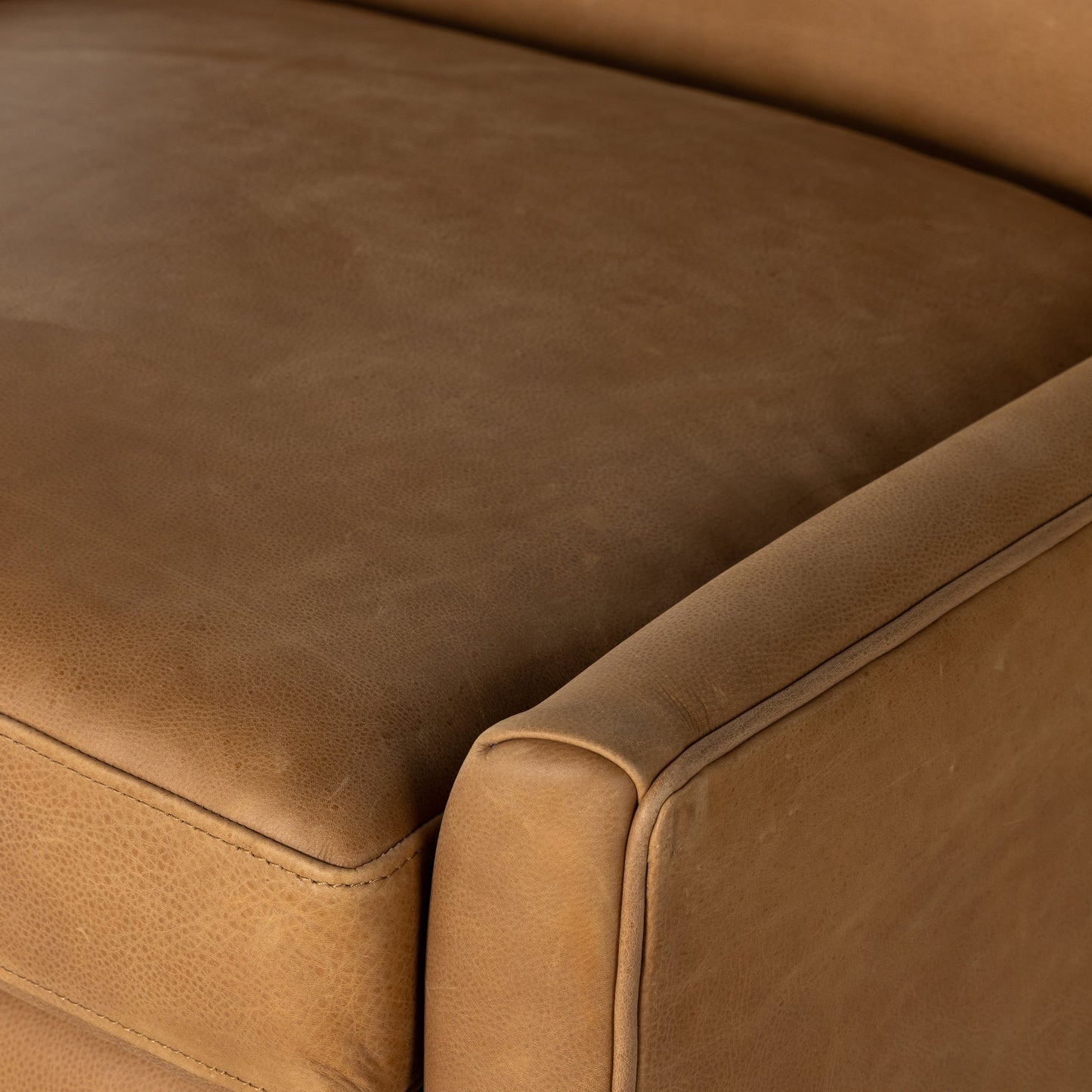 009 SI-1902437 | Additional Silo | Marlow Wing Chair by Four Hands. Made from top grain leather, solid parawood, 100% polyester in a modern style.