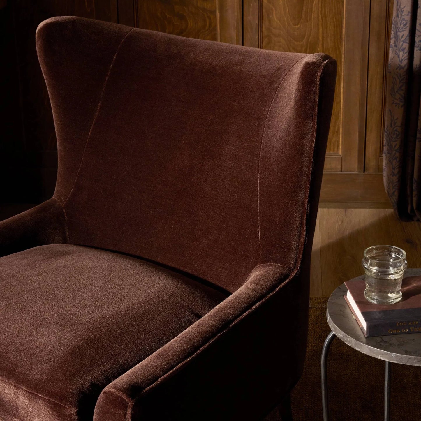 085 SI-2535223 | Closeup | Marlow Wing Chair by Four Hands. Made from unique in a modern style.