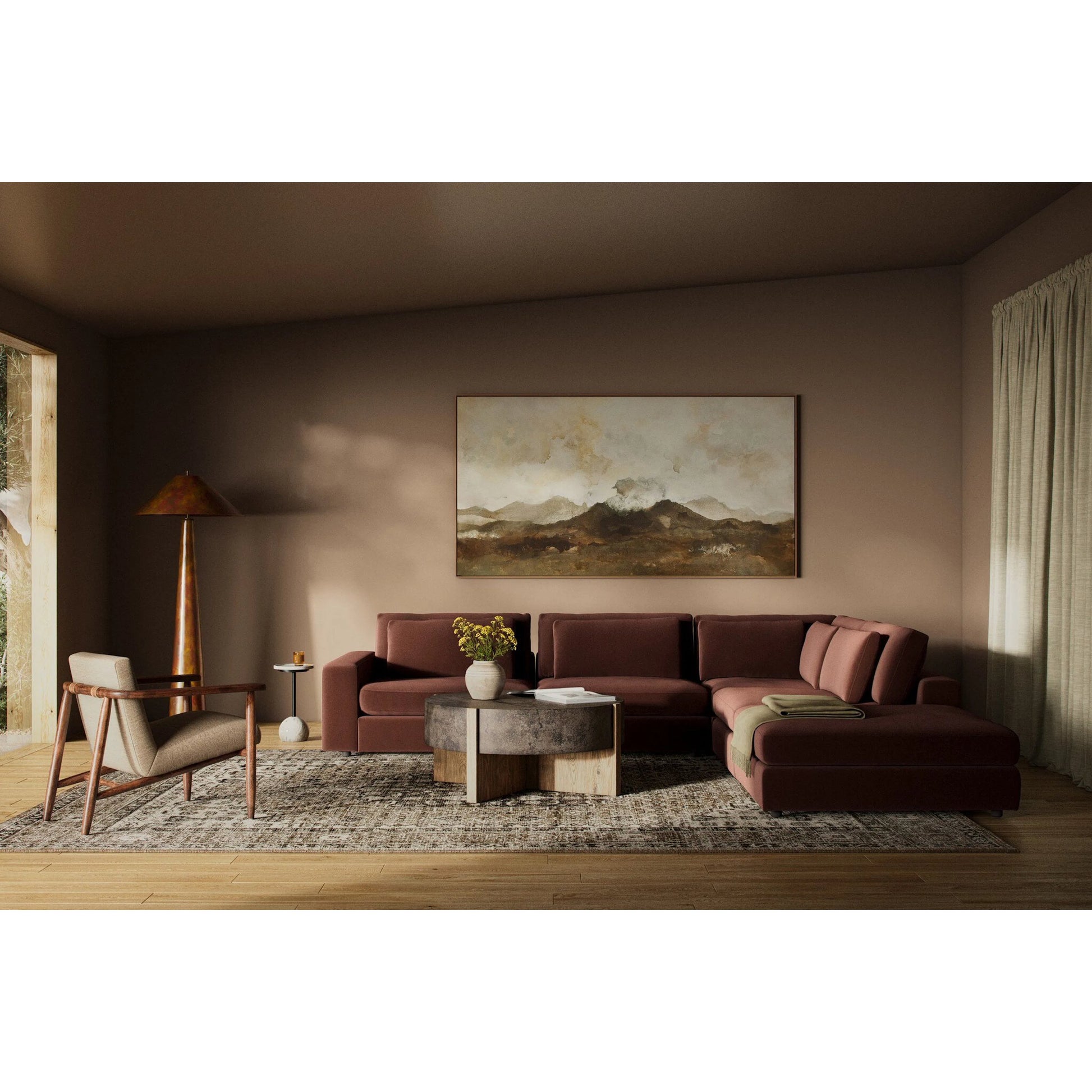 Viola Accent Table by Four Hands. Made from solid marble, iron in a eclectic & global style.