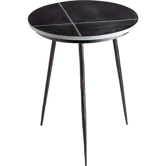 Sombrilla Side Table by Cyan Design in black. Made from iron, marble in a modern style.