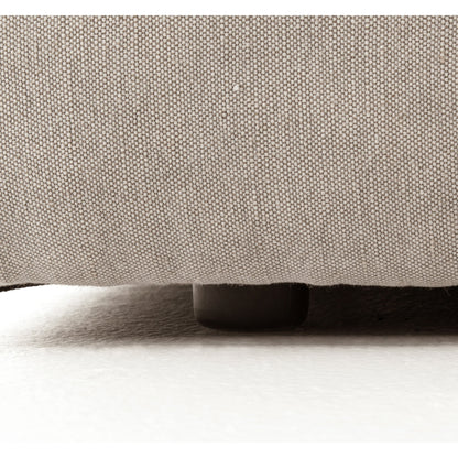 Plume Sofa by Four Hands in thames cream. Made from 66% polyester, 19% acrylic, 15% flax, linen, poplar plywood, 60% waterfowl feather, 40% polyester fiber in a modern style.