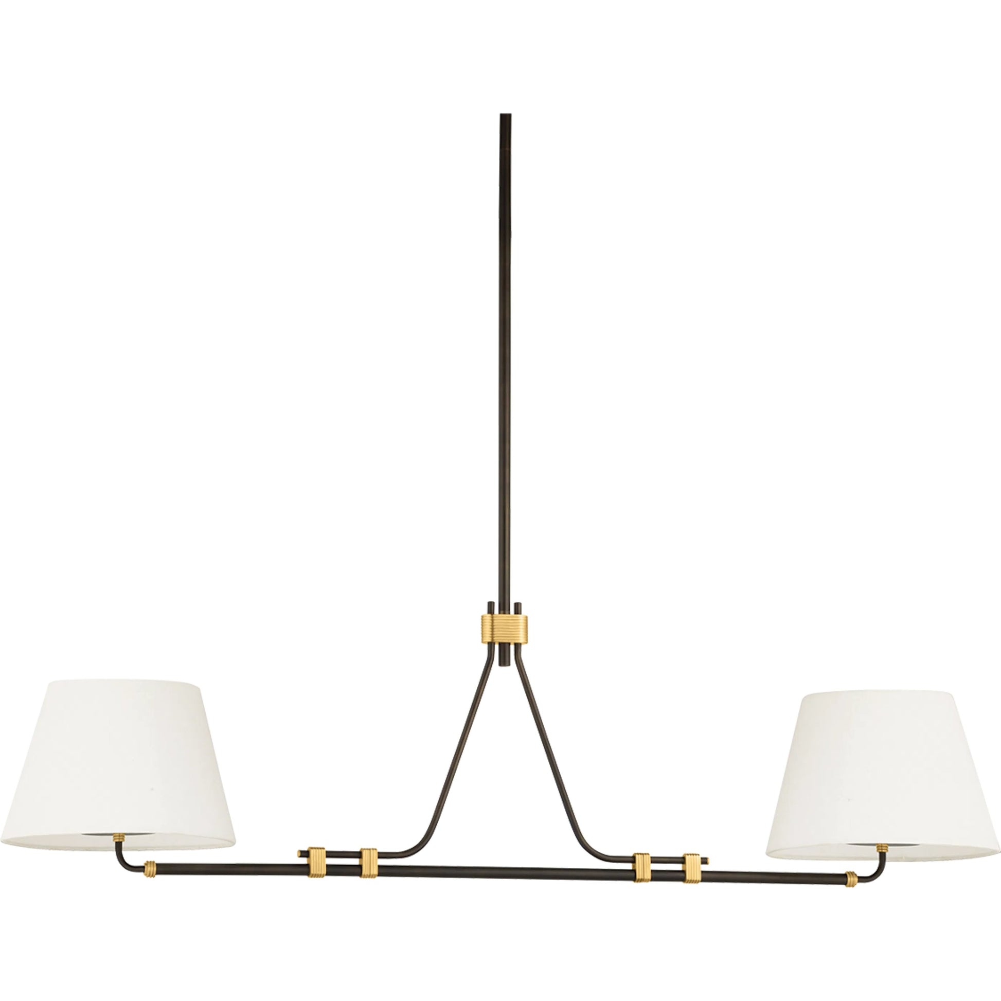 Crown Heights Linear by Hudson Valley in aged brass, distressed bronze. Made from unique in a transitional style.
