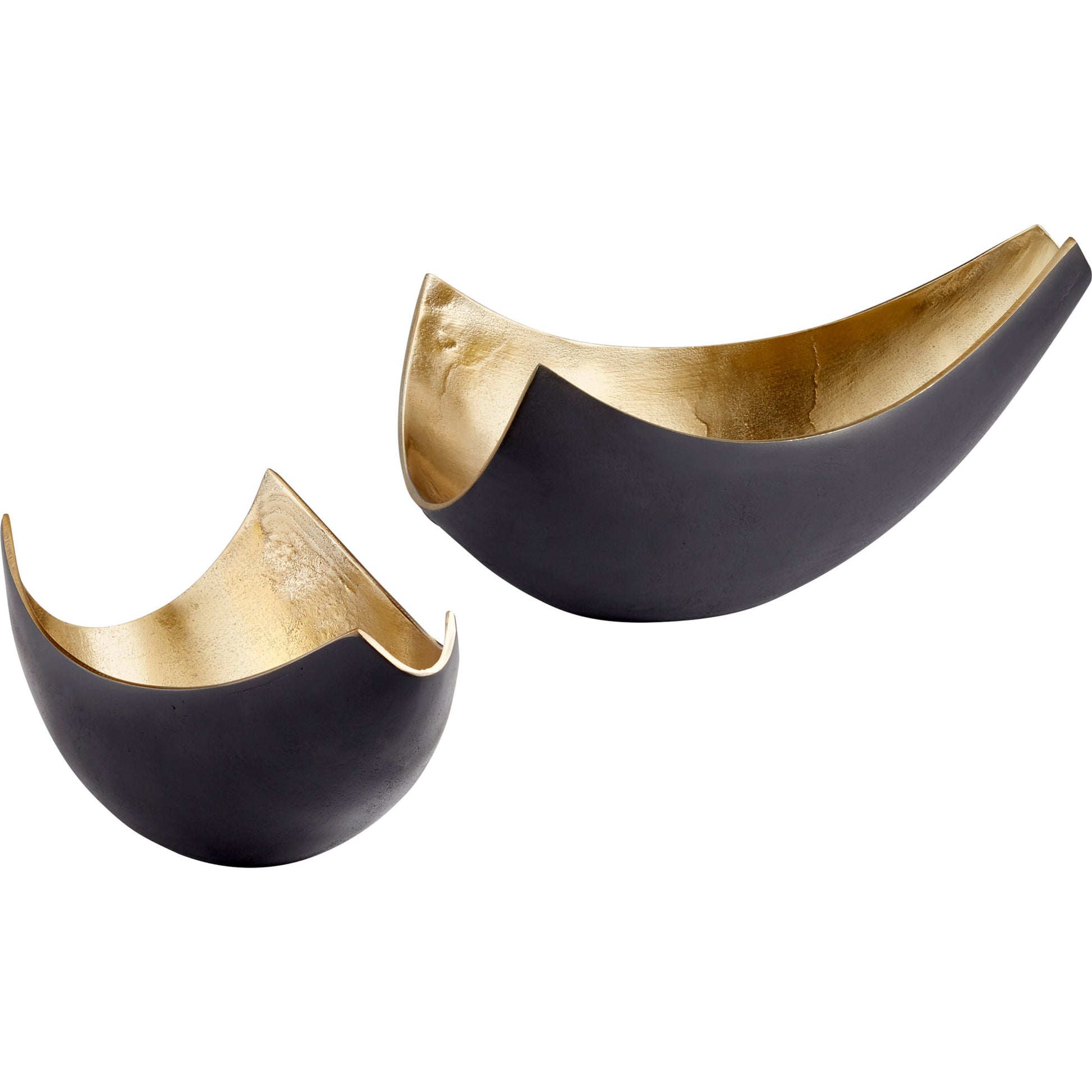 Boema Tray by Cyan Design in matte black, gold. Made from aluminum in a eclectic & global style.