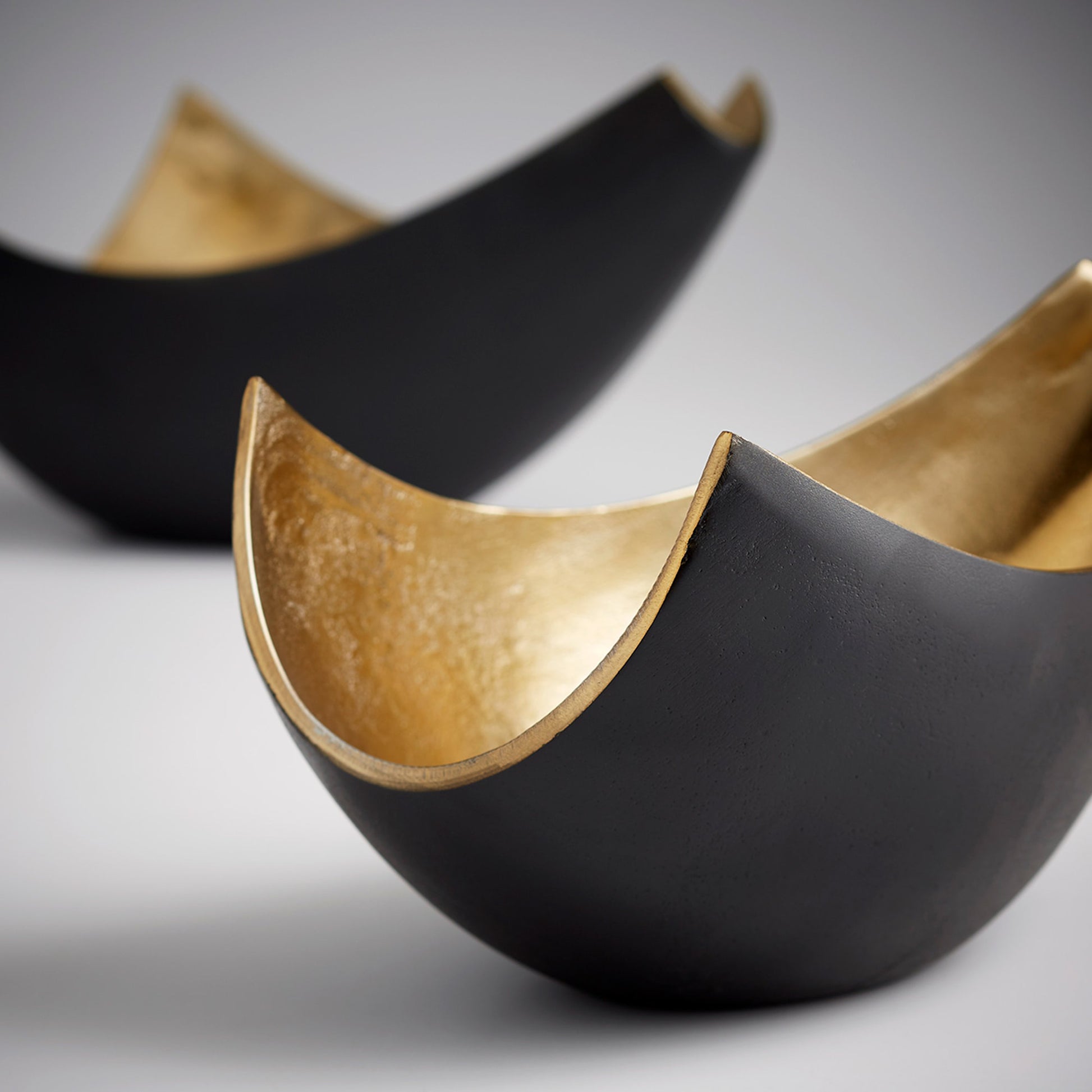 Boema Tray by Cyan Design in matte black, gold. Made from aluminum in a eclectic & global style.