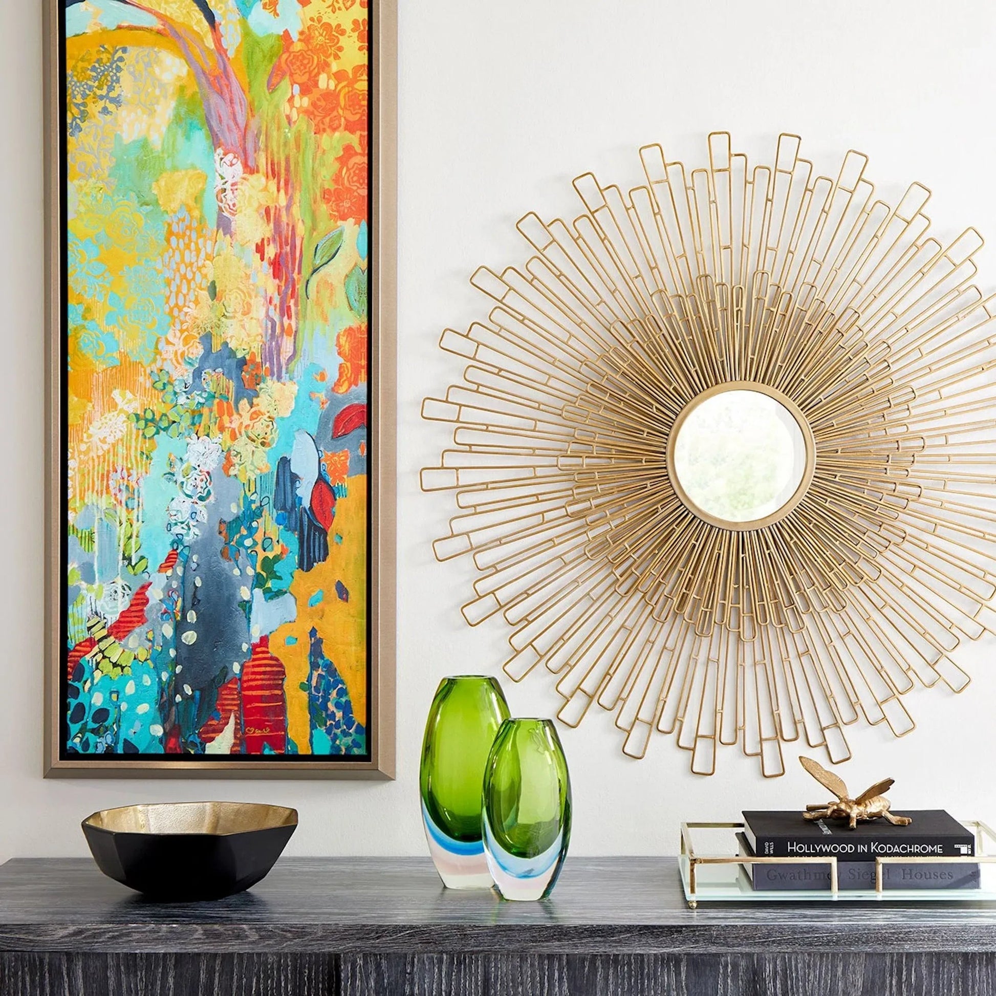 Radia Bowl by Cyan Design in matte black, gold. Made from aluminum in a modern style.