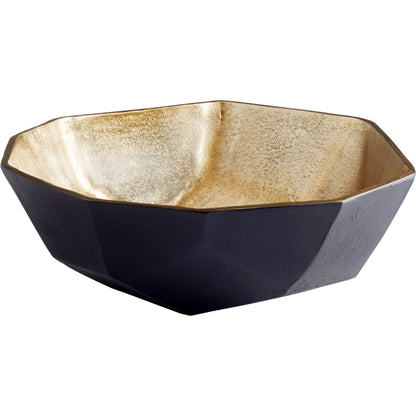Radia Bowl by Cyan Design in matte black, gold. Made from aluminum in a modern style.