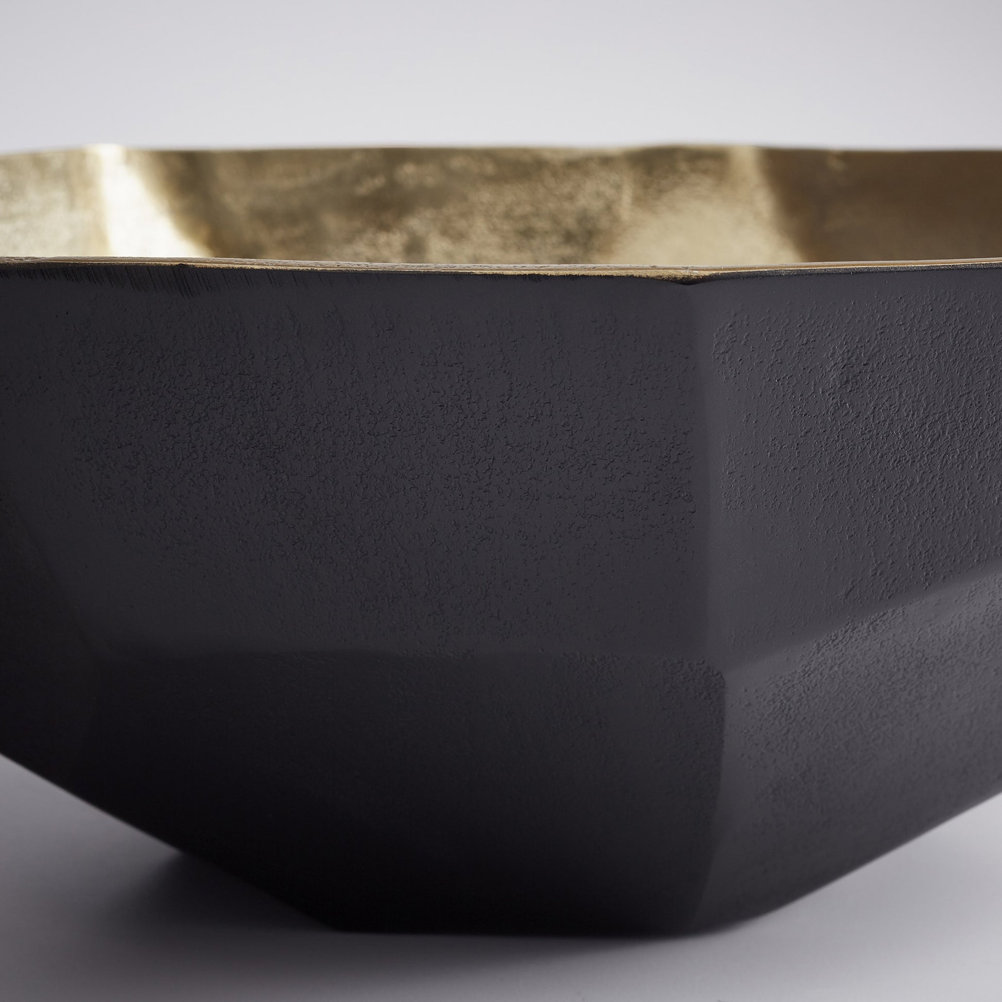 Radia Bowl by Cyan Design in matte black, gold. Made from aluminum in a modern style.
