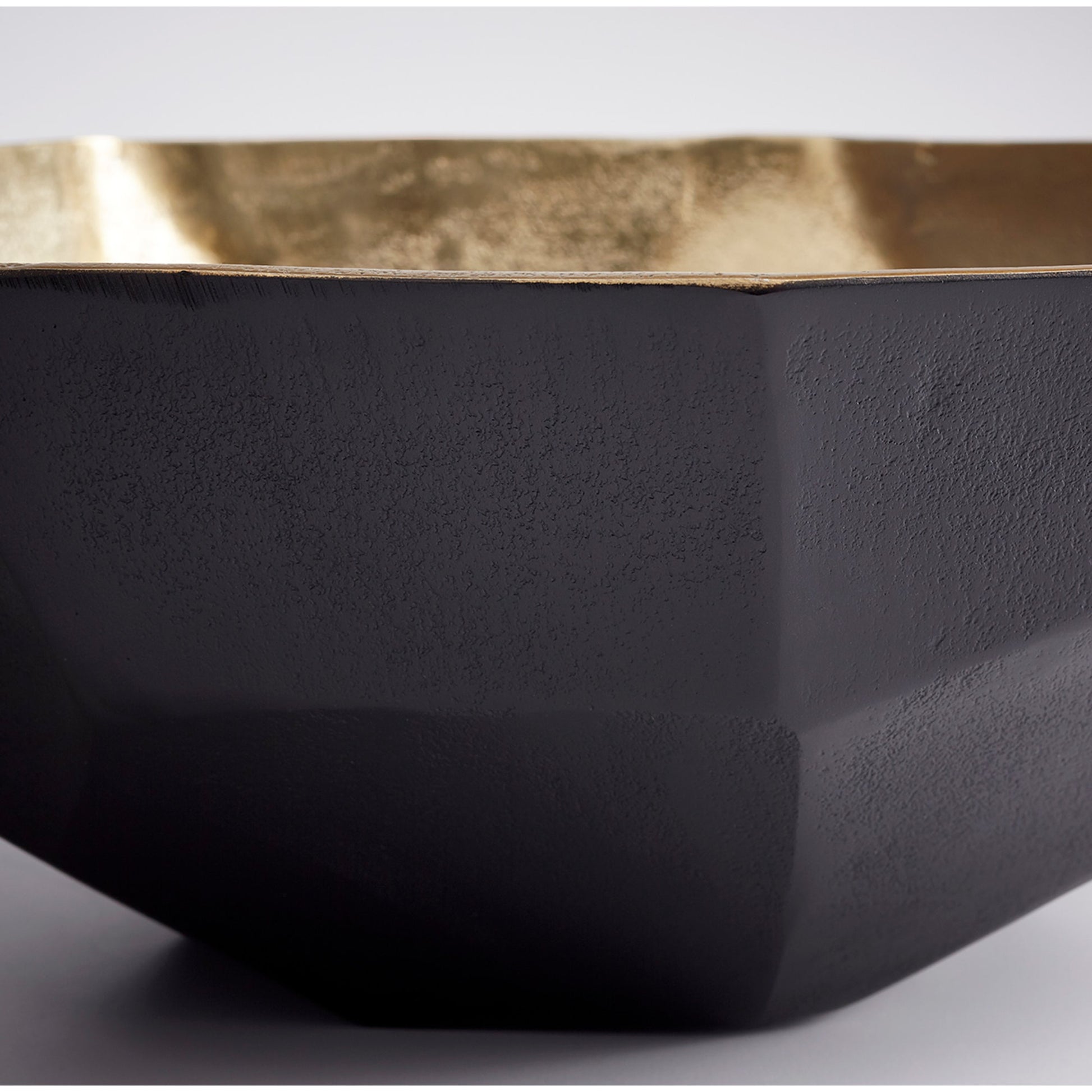 Radia Bowl by Cyan Design in matte black, gold. Made from aluminum in a modern style.