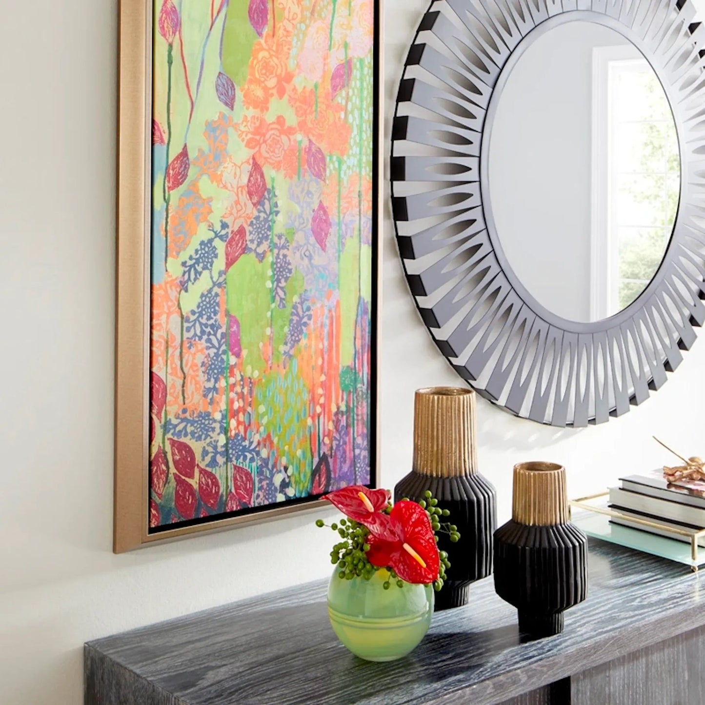 003 SR-778314 | Lifestyle | Allumage Vase by Cyan Design. Made from aluminum in a eclectic & global style.