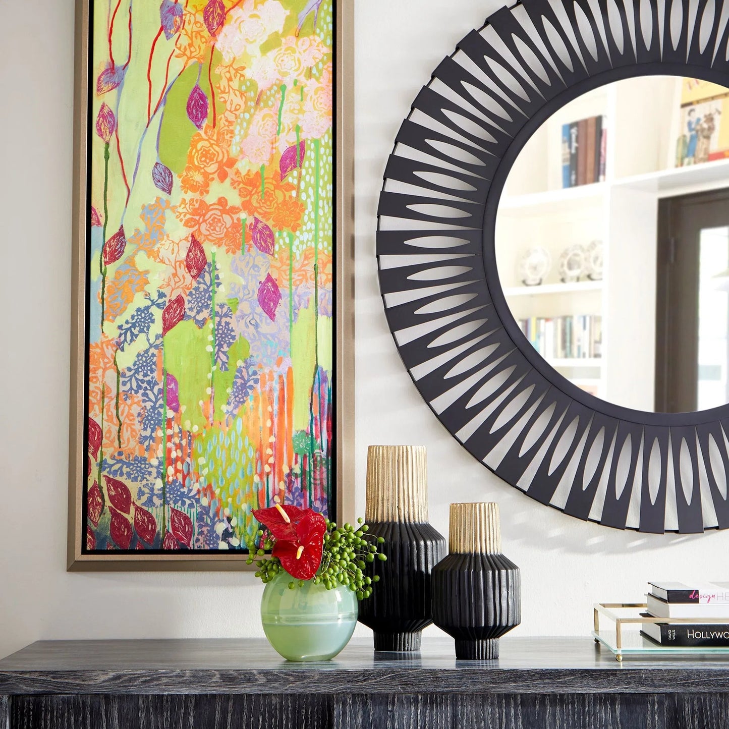 004 SR-778314 | Lifestyle | Allumage Vase by Cyan Design. Made from aluminum in a eclectic & global style.