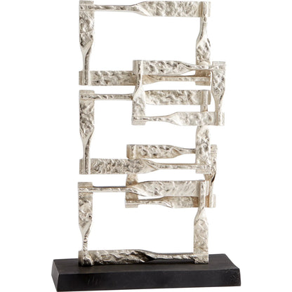 Akira Sculpture by Cyan Design in matte black, nickel. Made from aluminum in a modern style.