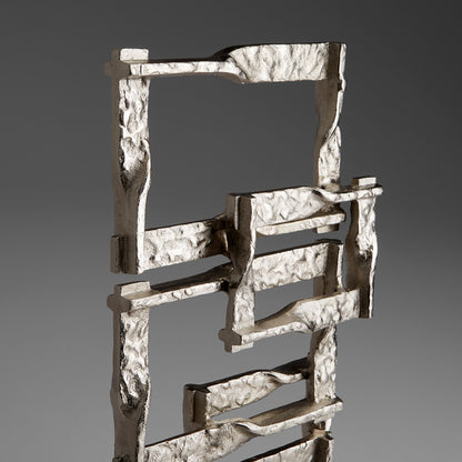 Akira Sculpture by Cyan Design in matte black, nickel. Made from aluminum in a modern style.