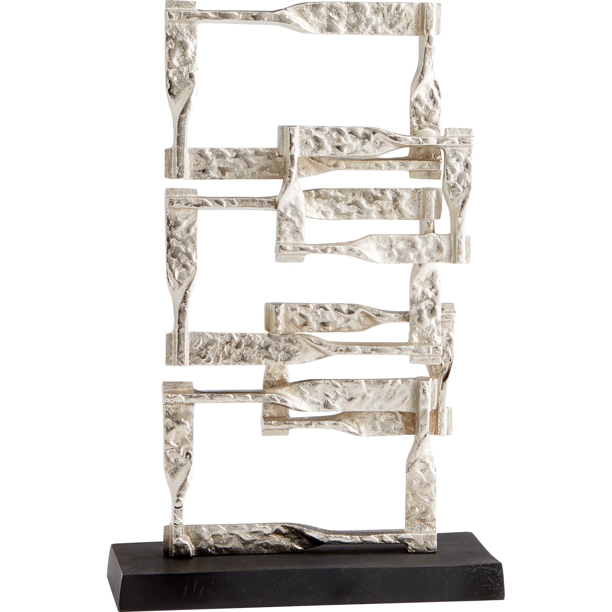 Akira Sculpture by Cyan Design in matte black, nickel. Made from aluminum in a modern style.