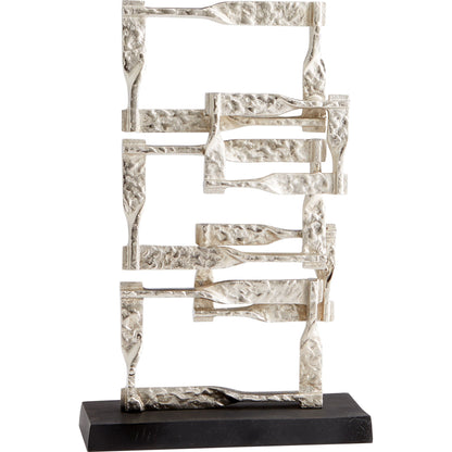 Akira Sculpture by Cyan Design in matte black, nickel. Made from aluminum in a modern style.