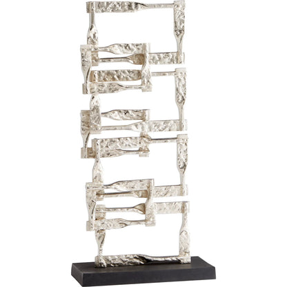 Akira Sculpture by Cyan Design in matte black, nickel. Made from aluminum in a modern style.