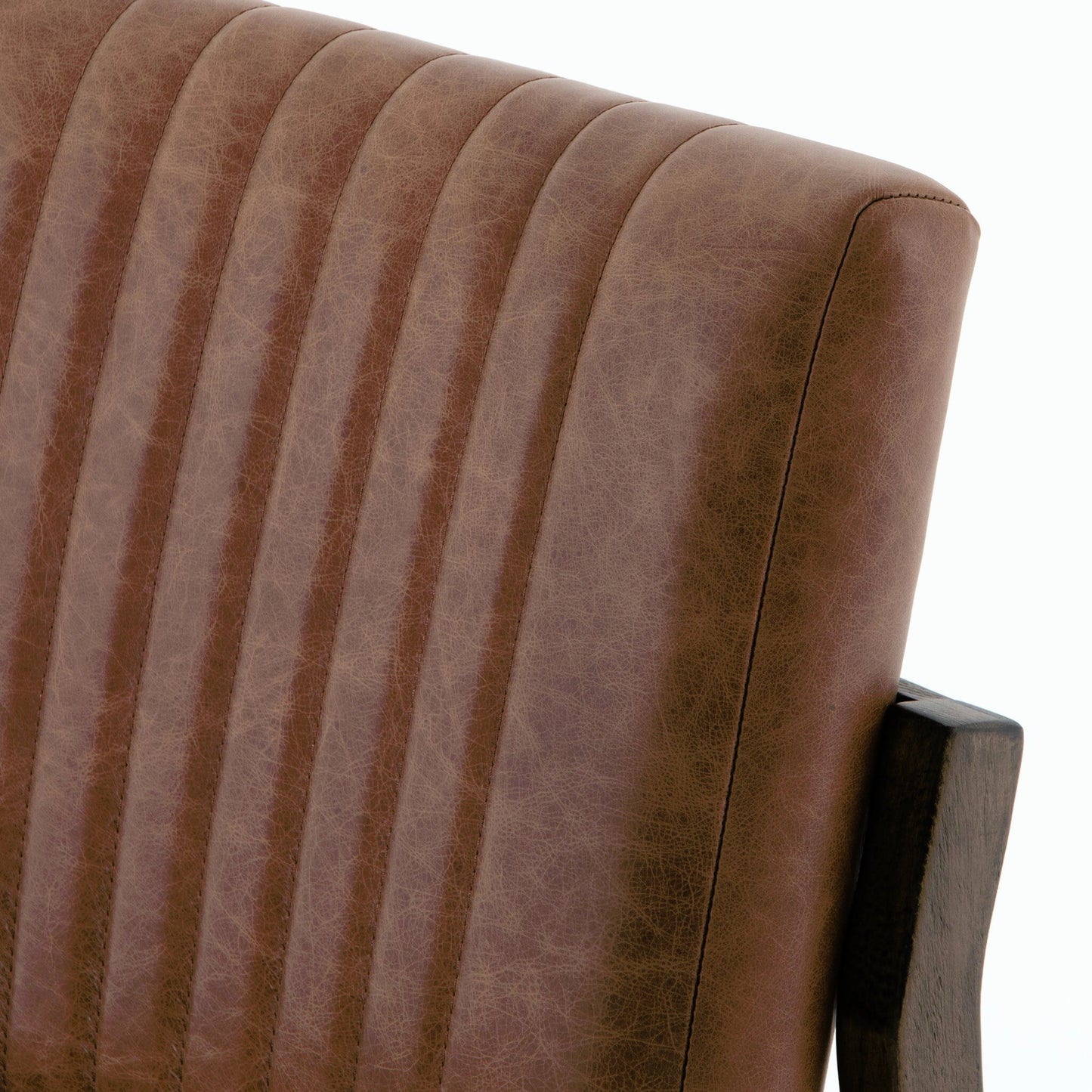 036 SI-1714141 | Closeup | Alice Dining Chair by Four Hands. Made from top grain leather, solid beech in a modern style.