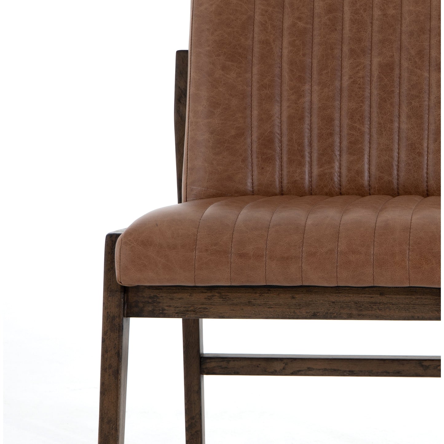 021 SI-1714141 | Closeup | Alice Dining Chair by Four Hands. Made from top grain leather, solid beech in a modern style.