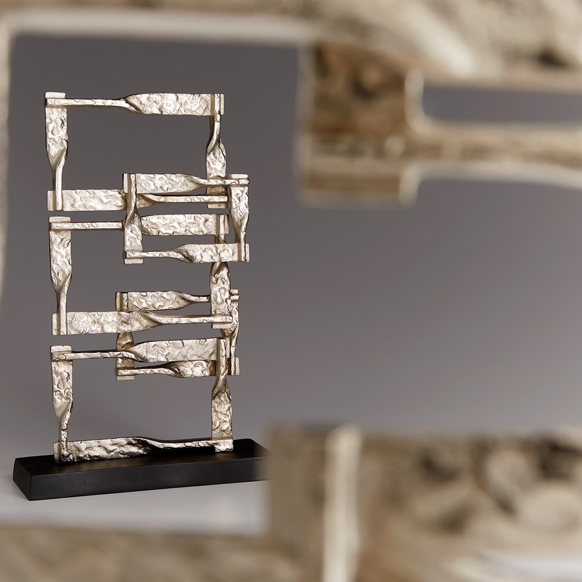 Akira Sculpture by Cyan Design in matte black, nickel. Made from aluminum in a modern style.