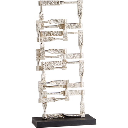 Akira Sculpture by Cyan Design in matte black, nickel. Made from aluminum in a modern style.