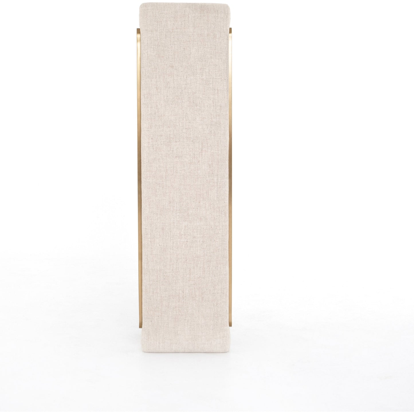 025 SR-810021 | Additional Silo | Sled Bench by Four Hands in thames cream. Made from 66% polyester, 19% acrylic, 15% flax, linen, stainless steel, poplar plywood in a modern style.