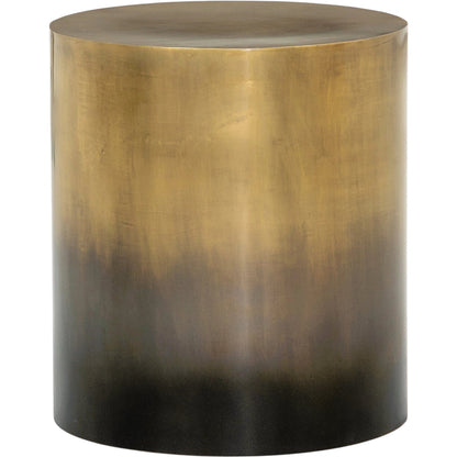 Cameron Ombre End Table by Four Hands in ombre antique brass. Made from iron in a eclectic & global style.