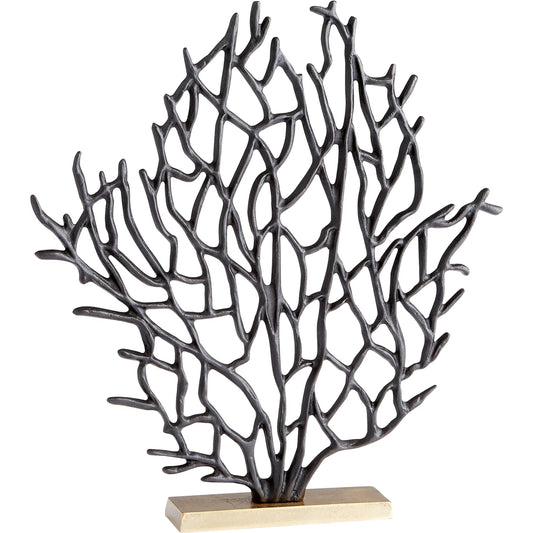 Bonzai Sculpture by Cyan Design in matt black, gold. Made from aluminum in a coastal style.