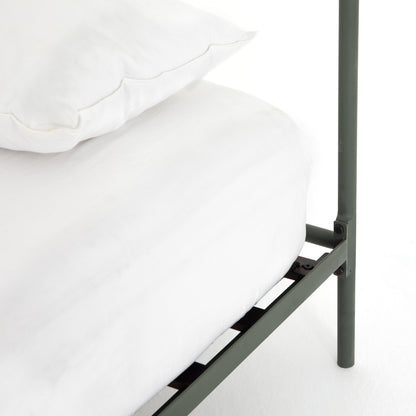 Casey Bed by Four Hands in sanblasted vintage black. Made from iron in a cottage & farmhouse style.