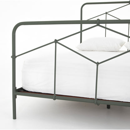 Casey Bed by Four Hands in sanblasted vintage black. Made from iron in a cottage & farmhouse style.