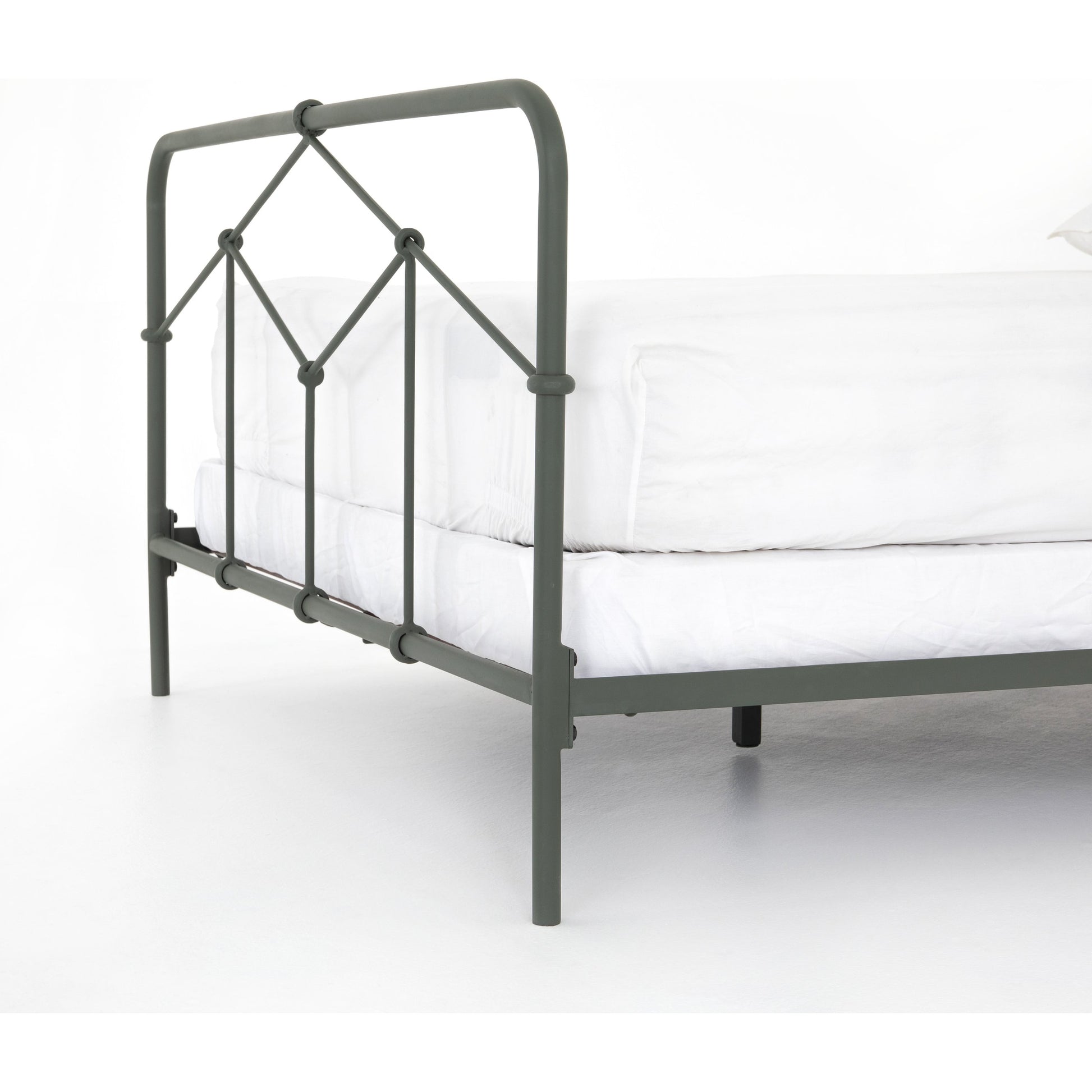 Casey Bed by Four Hands in sanblasted vintage black. Made from iron in a cottage & farmhouse style.